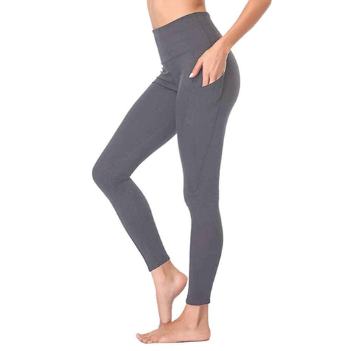 Woman High Waisted Leggings Black Workout Running Tummy Control Yoga Pants with pocket