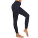 Woman High Waisted Leggings Black Workout Running Tummy Control Yoga Pants with pocket