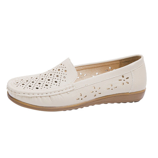 Women Loafers Hollow Out Breathable Anti Slip Flats Shoes
