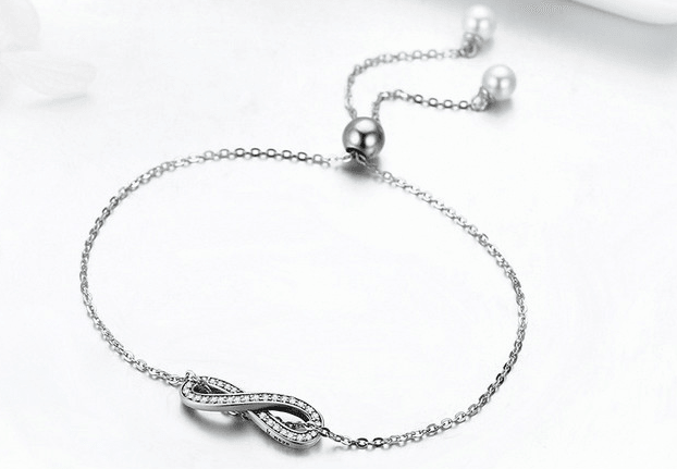 Women's 925 sterling silver stretch hand rope silver silver character silver bracelet