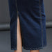 Women's Denim Skirt Mid-length High Waist Korean Style Slim Fit