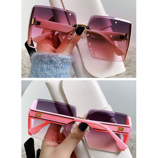 Women's Fashion Large Box Cut Edge Sun Shading Sunglasses