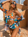 Women's Fashion Popular Print Three Piece Swimwear