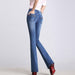 Women's High-rise Stretch Slim Wide-leg Jeans