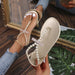 Women's New Flat Flip-on Beaded Roman Sandals
