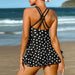 Women's Polka Dot Print Plus Size Swimwear Kini