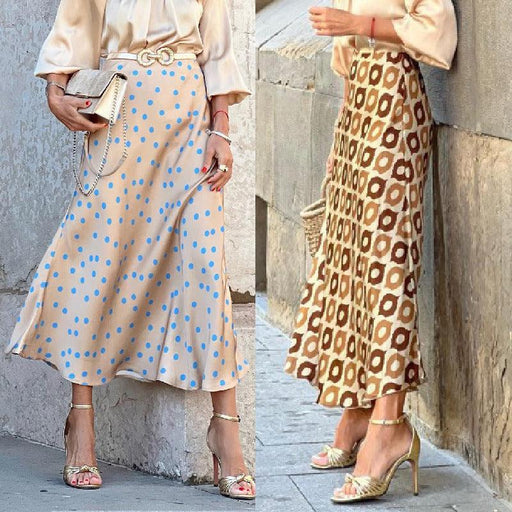 Women's Polka Dot Printed Large Skirt