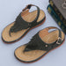 Women's Roman Cutout Thong Wedge Beach Sandals