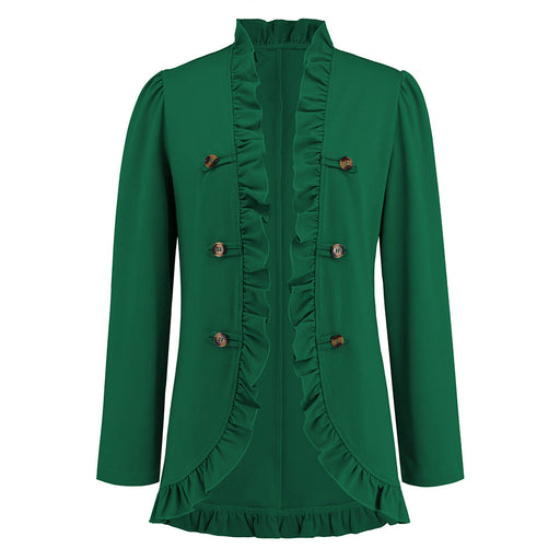 Women's Ruffled Cardigan Button Jacket
