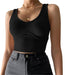 Women's Slim-fit Deep V-neck Midriff-baring Knitted Vest