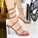 Women's shoes stiletto heels snake-shaped winding rhinestone