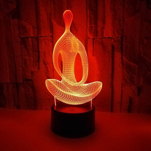 Yoga Meditator Colorful Touch 3D Stereo Small Night Lamp